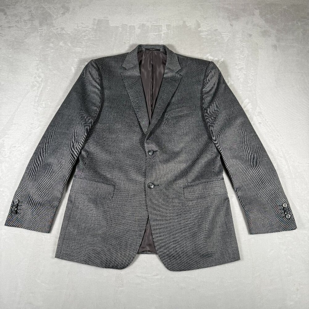 Z Zegna Blazer Men Size 50R Gray Wool Blend City 2-Button Jacket Made Mexico EUC - Picture 1 of 11